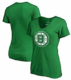Women Boston Bruins Fanatics Branded St. Patrick's Day White Logo T-Shirt Kelly Green FengYun,baseball caps,new era cap wholesale,wholesale hats